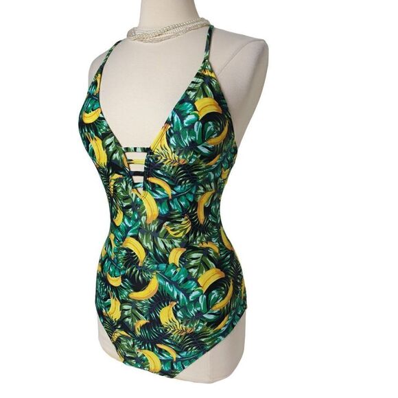 Women's Swimsuit L Sexy Slimming Tummy Control Strappy One Piece size Lg NWOT - Picture 6 of 9